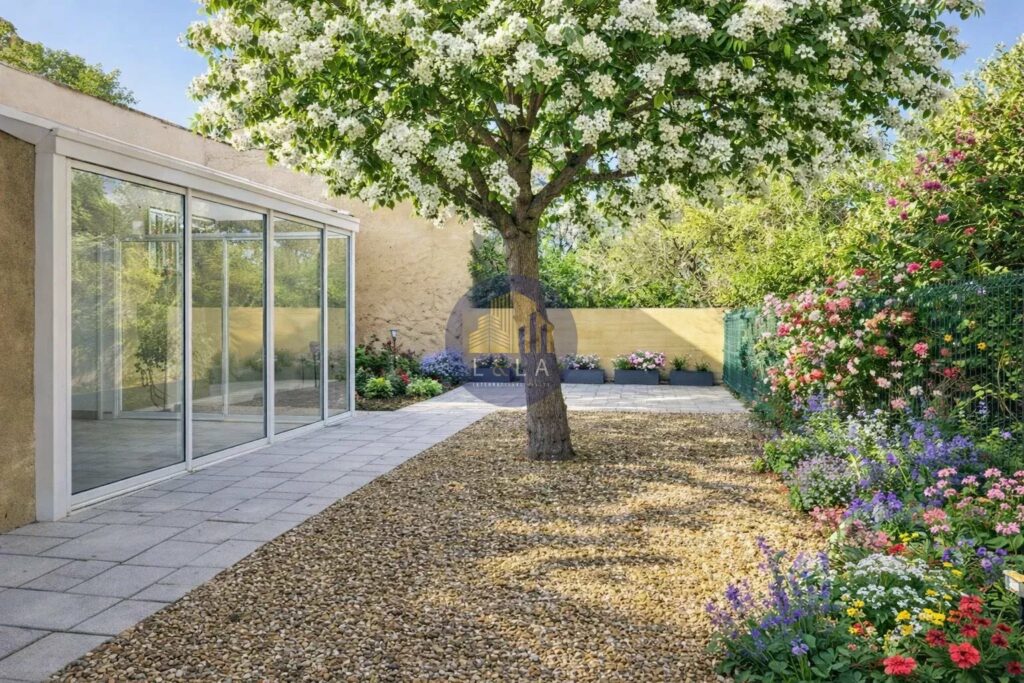 PUYRICARD CENTRE VILLAGE – MAISON FAMILIALE AVEC PISCINE À PIED DES COMMERCES