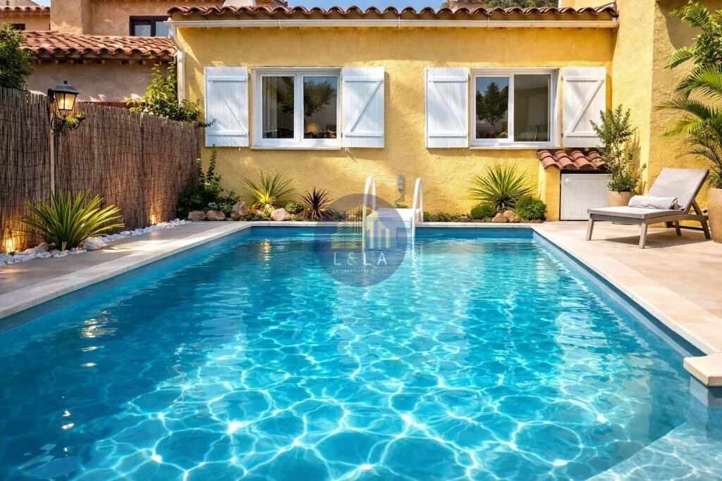 PUYRICARD CENTRE VILLAGE – MAISON FAMILIALE AVEC PISCINE À PIED DES COMMERCES